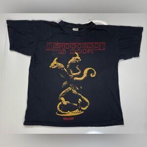 Demogorgon Is Doom Graphic T-shirt Women Medium Black Short Sleeve